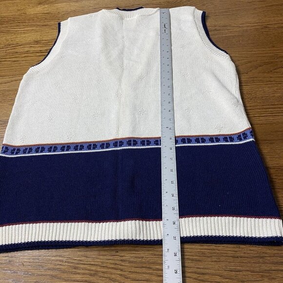 Vintage Beldoch Popper Sweater Vest Grandmacore Cottagecore USA - Picture 11 of 11